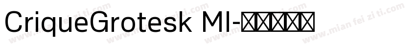 CriqueGrotesk MI字体转换